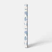 Blauwe tuinvlinder en Floral Garden Pattern Samsung Galaxy Hoesje (Linkerkant)
