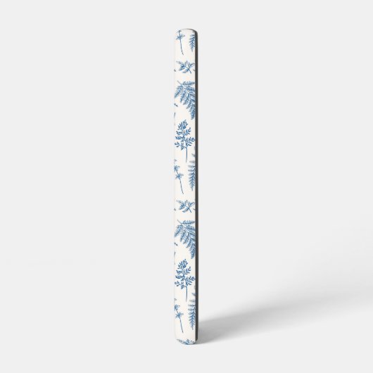 Blauwe tuinvlinder en Floral Garden Pattern Samsung Galaxy Hoesje (Linkerkant)