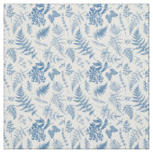 Blauwe tuinvlinder en Floral Garden Pattern Stof (Swatch)