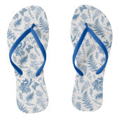 Blauwe tuinvlinder en Floral Garden Pattern Teenslippers (Voetbed)