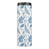 Blauwe tuinvlinder en Floral Garden Pattern Thermosbeker (Achterkant)