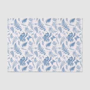 Blauwe tuinvlinder en Floral Garden Pattern Tissuepapier