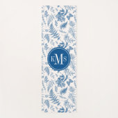 Blauwe tuinvlinder en Floral Garden Pattern Yogamat (Voorkant)