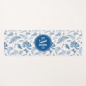 Blauwe tuinvlinder en Floral Garden Pattern Yogamat (Voorkant (horizontaal))