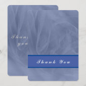 Blauwe tulestof - elke kleur bedankkaart (Voorkant / Achterkant)