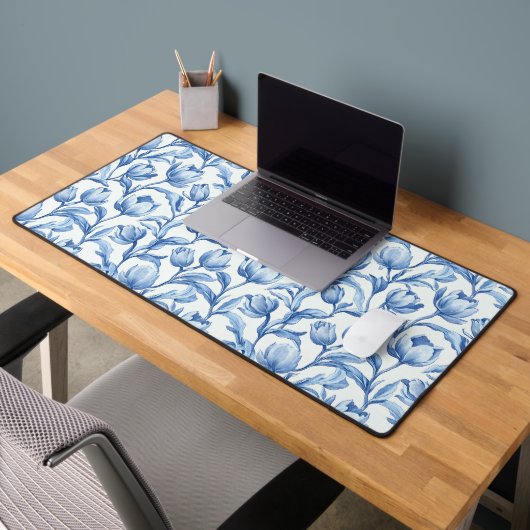Blauwe Tulp  bloemmotief Bureaumat (Kantoor 2)