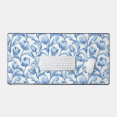 Blauwe Tulp  bloemmotief Bureaumat (Keyboard & Muis)