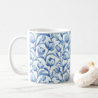 Blauwe Tulp bloemmotief Koffiemok