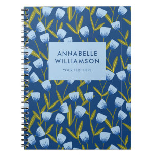 Blauwe Tulp Bloemmotief Notitieboek