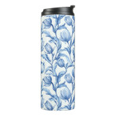 Blauwe Tulp bloemmotief Thermosbeker (Gedraaid links)