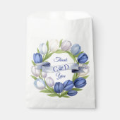 Blauwe Tulp Bruiloft Bedankt Favor Thema Bedankzakje (Voorkant)