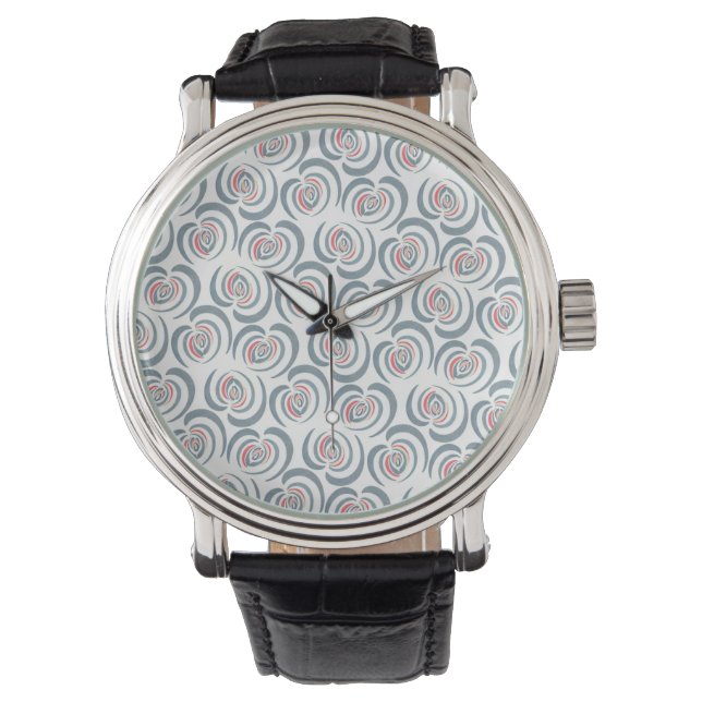 Blauwe tulp horloge (Voorkant)