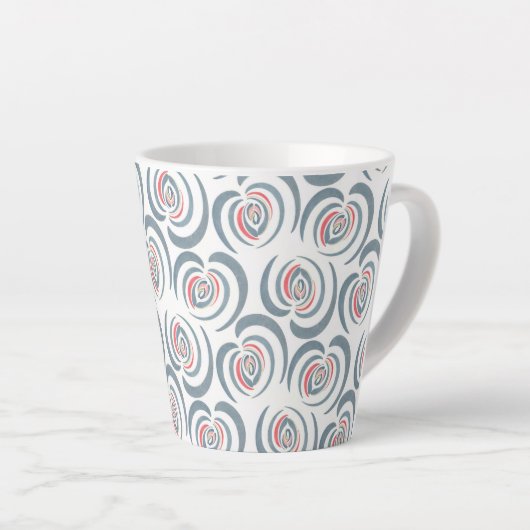 Blauwe tulp latte mok (Rechterhoek)