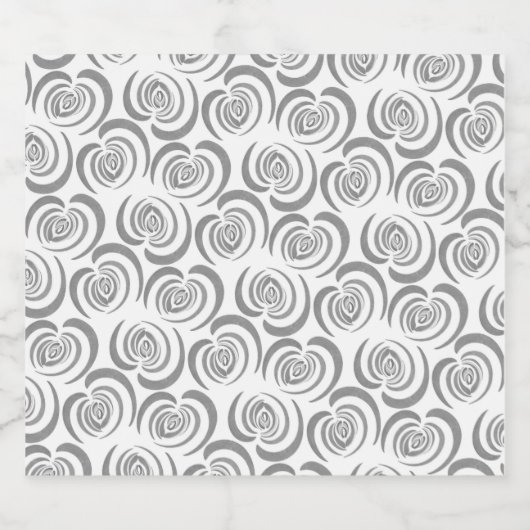 Blauwe tulp sparkling wijnetiket (Enkel label)