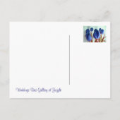 Blauwe tulpen aankondigingskaart (Achterkant)