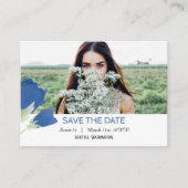 Blauwe Tulpen, Bloemenzoet 16 Save the Date Kaart (Voorkant)