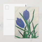 Blauwe tulpen briefkaart (Voorkant / Achterkant)