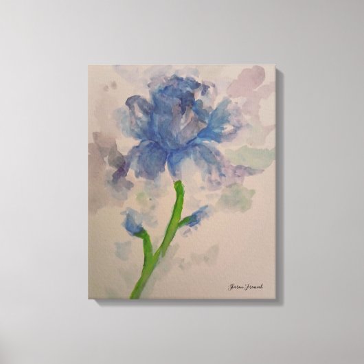 Blauwe tulpen canvas afdruk (Voorkant)