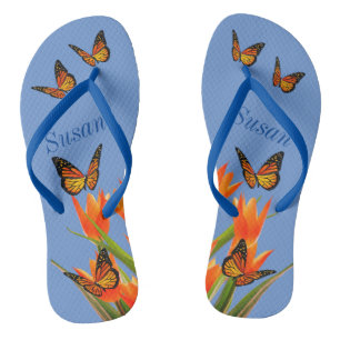 Blauwe tulpen en buikvlies Paar van Teenslippers
