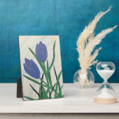 Blauwe tulpen fotoplaat (Zijkant)