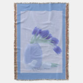 Blauwe tulpen leven nog deken (Voorkant Verticaal)