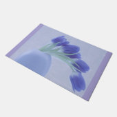 Blauwe tulpen leven nog deurmat (Schuin)