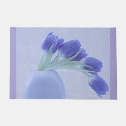 Blauwe tulpen leven nog deurmat (Voorkant)
