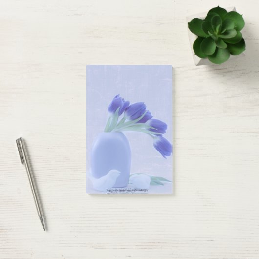Blauwe tulpen leven nog post-it® notes (Kantoor)