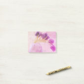 Blauwe tulpen leven nog post-it® notes (Op bureau)