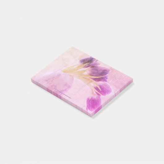 Blauwe tulpen leven nog post-it® notes (Schuin)