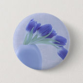 Blauwe tulpen leven nog ronde button 5,7 cm (Voorkant)