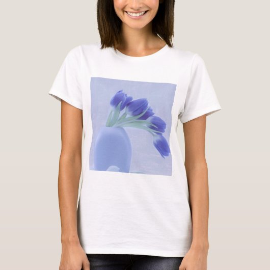 Blauwe tulpen leven nog t-shirt (Voorkant)