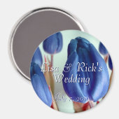 Blauwe tulpen magneet (Voorkant / Achterkant)