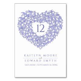 blauwe tulpen monogram bruiloft kaart