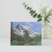 Blauwe tulpen op een wandeling briefkaart (Staand voorkant)