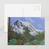 Blauwe tulpen op een wandeling briefkaart (Voorkant / Achterkant)