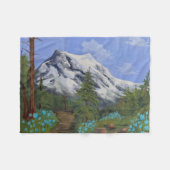 Blauwe tulpen op een wandeling fleece deken (Voorkant (Horizontaal))