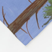 Blauwe tulpen op een wandeling fleece deken (Hoek)