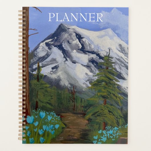 Blauwe tulpen op een wandeling planner (Voorkant)