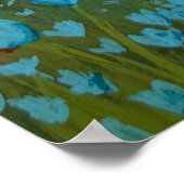 Blauwe tulpen op een wandeling poster (Hoek)