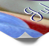 Blauwe tulpen poster (Hoek)
