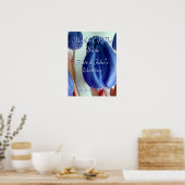 Blauwe tulpen poster (Keuken)