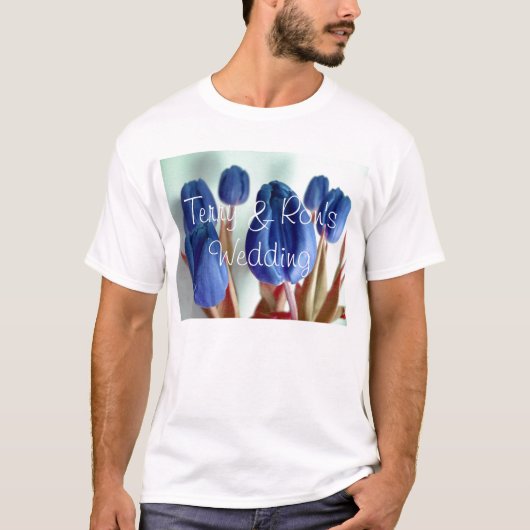 Blauwe tulpen t-shirt (Voorkant)