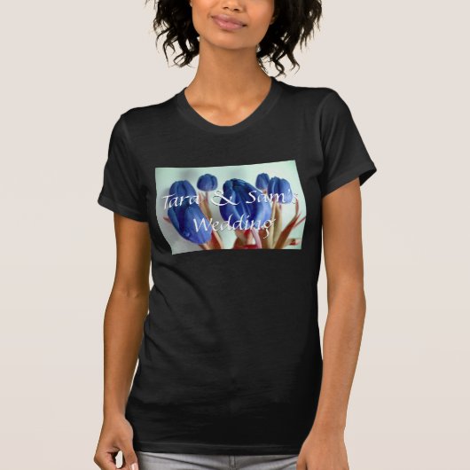 Blauwe tulpen t-shirt (Voorkant)