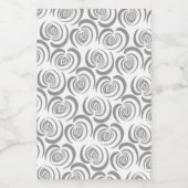 Blauwe tulpentinten van grijs voedselcontainer etiket (Enkel label)