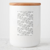 Blauwe tulpentinten van grijs voedselcontainer etiket (Voorkant)