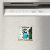 Blauwe Tunesische deur Magneet (Insitu (Vaatwasser))