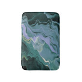 Blauwe turbulentie Acrylpour Abstracte Art Badmat (Voorkant Verticaal)