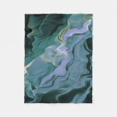 Blauwe turbulentie Acrylpour Abstracte Art Fleece Deken (Voorkant)