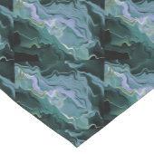 Blauwe turbulentie Acrylpour Abstracte Art Korte Tafelloper (Hoek)